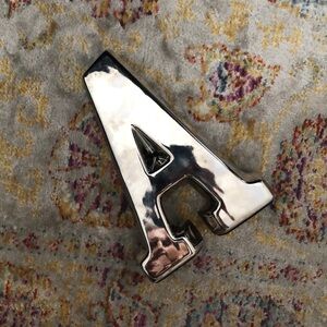 Polished Silver Decorative Letter 'A'